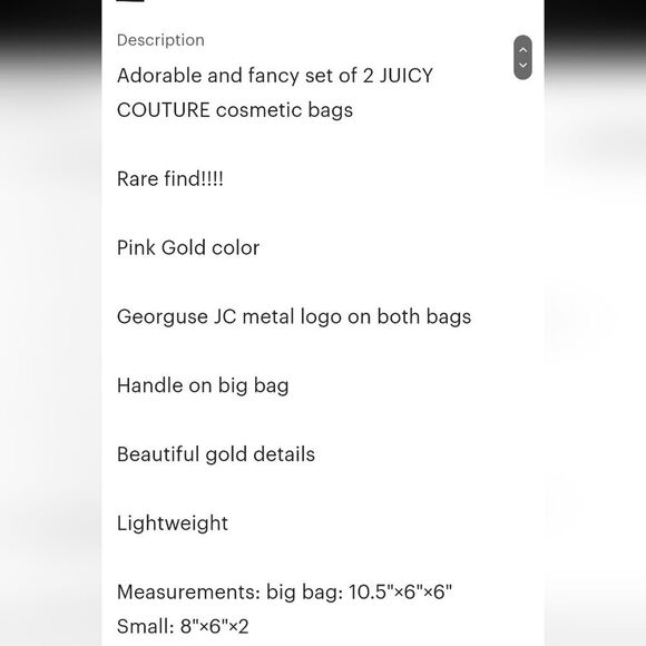 Juicy Couture Logo Heart Cosmetic Case Set - Picture 4 of 6